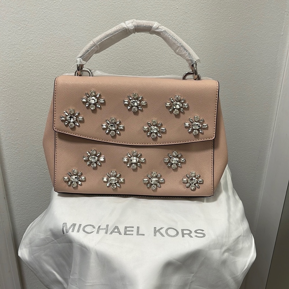 NWT MICHAEL Kors Ava Jewel Small Top Handle Satchel
